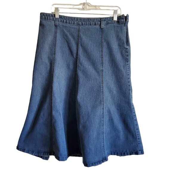 Riders by Lee A Line Denim Skirt Knee Length 14P - Picture 2 of 10
